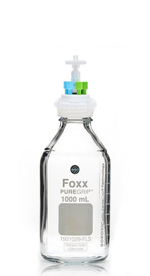 HPLC Solvent Reservoir Bottle Assembly, GL45, 1L Clear, Class VI Polytetrafluoroethylene (PTFE) Adapter, 6 Ports for 3.2mm(1/8") and/or | img_1 | Foxx Life Sciences Global | shopfls.com