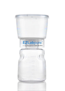 Clear container with EZLabpure branding on a white background