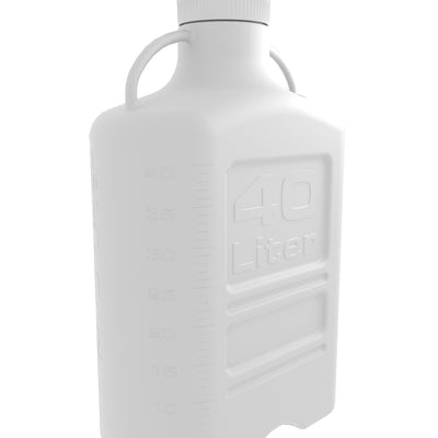 Bonbonne EZBio®, polyéthylène haute densité (PEHD), 40 L, sans robinet, bouchon VersaCap® 120 mm, double emballage, non stérile