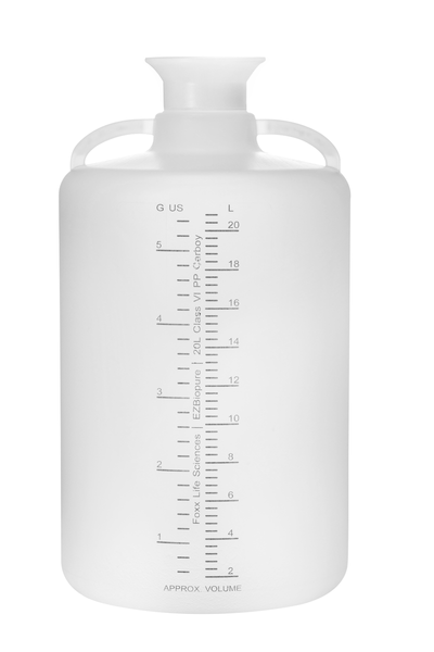 EZBio®pure Round Carboy with TC Sanitary Neck, PP, 20L Carboy, Sterile, 1/CS