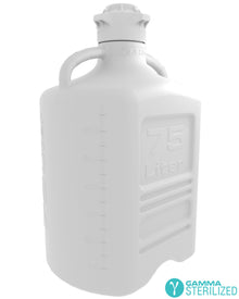 EZBio® 75L (20GAL) High Density Poly Ethylene (HDPE) Carboy with VersaCap® 120mm, Double Bagged, Gamma Sterilized | img_1 | Foxx Life Sciences Global | shopfls.com