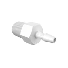 Adapter 1/8" NPT Thread x 1/8" Hose Barb, Natural Kynar Polyvinylidene Fluoride (PVDF) - 100 | img_1 | Foxx Life Sciences Global | shopfls.com