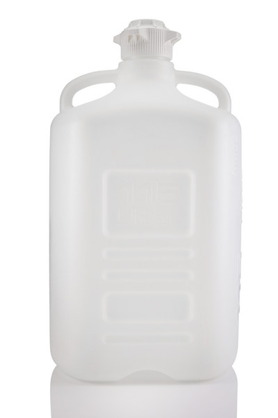 Bonbonne EZBio® 115 L (30 gal), capacité maximale de 120 L, en polyéthylène haute densité (PEHD), avec bouchon de 120 mm, non stérile