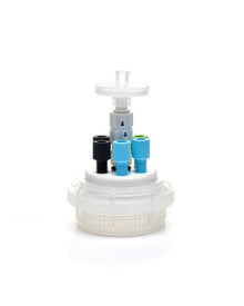 HPLC Solvent Reservoir ChromCap™ 300 Assembly, GL45, Class VI Polytetrafluoroethylene (PTFE) Adapter, 6 Ports for 3.2mm(1/8") and/or 1.6mm(1/16") | img_1 | Foxx Life Sciences Global | shopfls.com