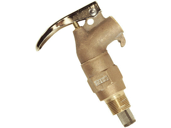 Brass Safety Drum Faucet, internal Flame Arrester, Rigid, 3/4" NPT bung - SolventWaste.com