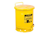 Oily Waste Can, 10 gallon (34L), foot-operated self-closing cover - SolventWaste.com