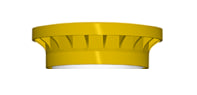 45mm SECUREgrasp® cap, Yellow, PP - SolventWaste.com