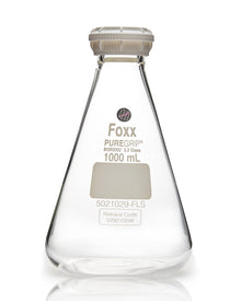 PUREGRIP® Erlenmeyer / Conical Flasks with GL45 Screw Cap 1000 mL 10/Case - SolventWaste.com