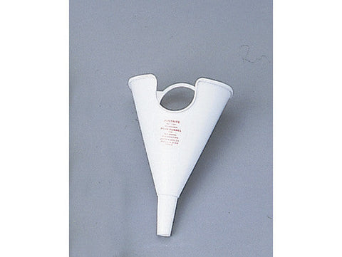 Funnel for pouring fits poly Safety Cans 14065 and 14160, White polyethylene - SolventWaste.com