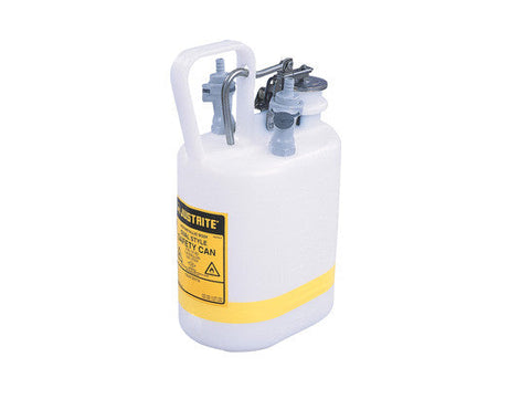 Oval Quick-Disconnect Disposal Can, polypropylene fittings for 3/8" tubing, 1 gallon, poly - SolventWaste.com