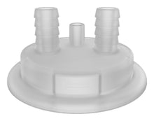 Adapter Molded In Barbs VersaCap® 83mm, Dual 1/2" HB w/ vent - SolventWaste.com