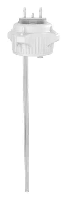 Open Top VersaCap® 53mm with Molded 1/8" HB Adapter and Tubing - SolventWaste.com