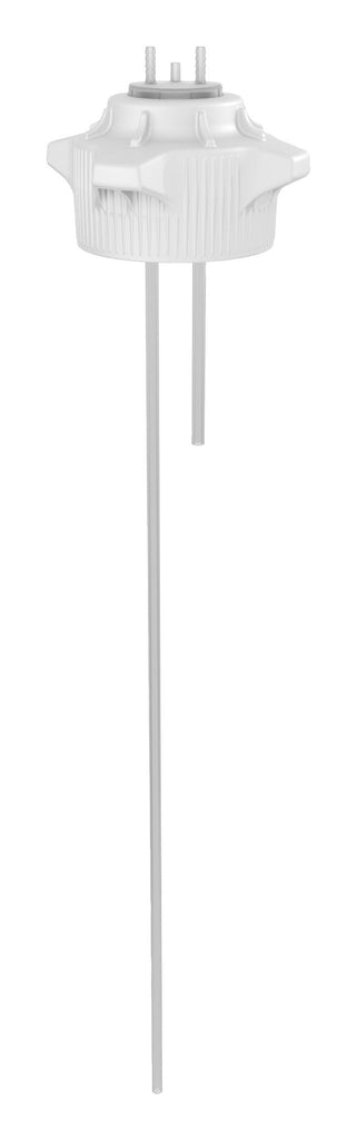 Open Top VersaCap® 120mm with Molded 1/4" HB Adapter and Tubing - SolventWaste.com