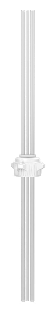 VersaCap® 53mm, Open Cap with EZTop® System, 1 x 1/8" Tube and 2 x 1/4" Tubes - SolventWaste.com