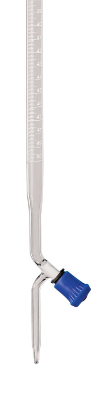 Borosil® Burettes - Class A - Boroflo PTFE Screw Thread - 100mL x 0.20mL - Batch Cert - 5/CS - SolventWaste.com