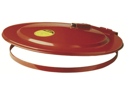 Drum Cover with Fusible Link for 55-gallon (200L) drum, self-close, steel - SolventWaste.com