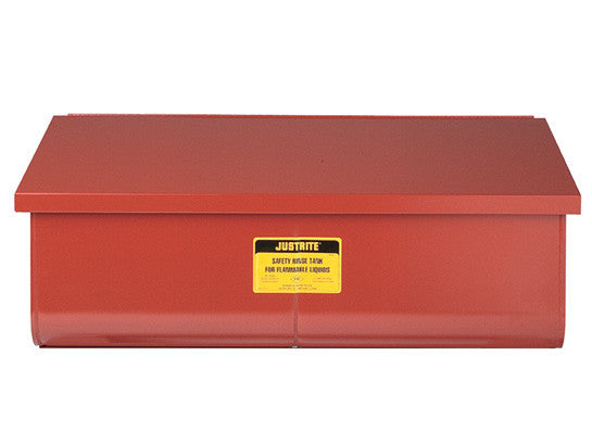 Rinse Tank, Benchtop, 22 gallon, lift-and-latch cover with fusible link, drain plug, Steel - SolventWaste.com