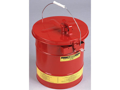 Portable Mixing Tank, 5 gal (19L), removable cover w/flame arrester, bonding tab, Steel - SolventWaste.com