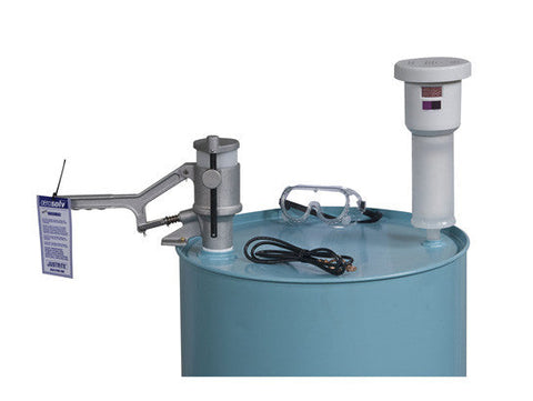 Aerosolv® Standard System for recycling aerosol cans, puncturing unit, filter, wire, and goggles - SolventWaste.com