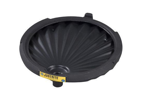 EcoPolyBlend™ Funnel for non-flammables for 30 and 55-gallon drums, 100% recycled content, Black - SolventWaste.com