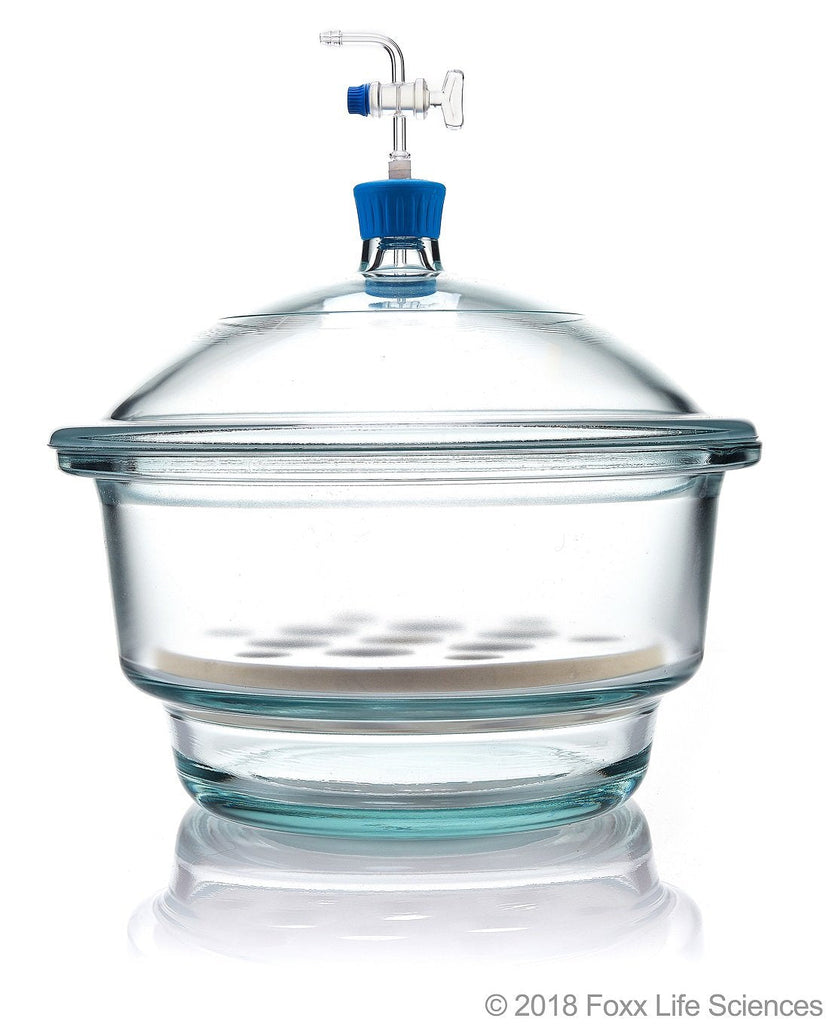 Borosil® Desiccator - Vacuum - 200mm (Medium) 1/EA - SolventWaste.com