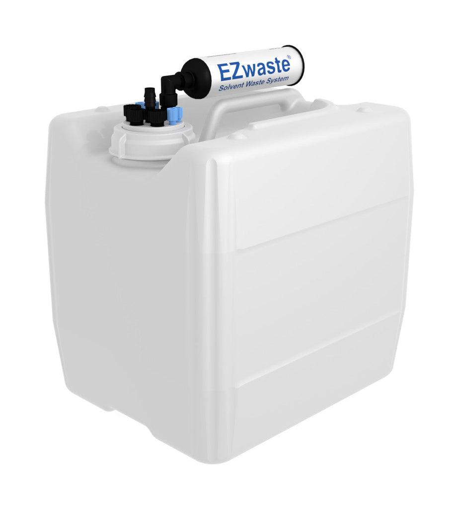 EZwaste® UN/DOT Filter Kit, VersaCap® 70S , 4 ports for 1/8" OD Tubing, 3 port for 1/4" OD Tubing, 1 port for 1/4" HB or 3/8"HB with 13.5L - SolventWaste.com