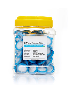 EZFlow® 33mm Syringe Filter, .2µm Hydrophilic PVDF, 100/pack - SolventWaste.com