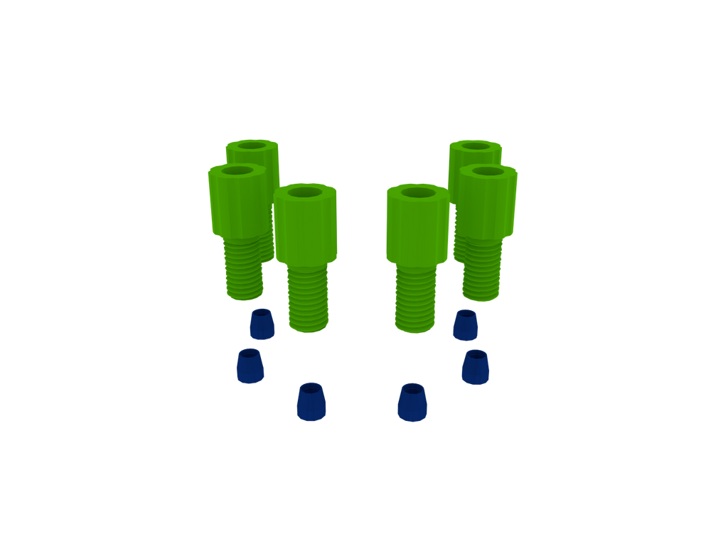 EZwaste®, Safety Vent, Replacement Fittings, 1/16'' OD Fittings Pack - SolventWaste.com