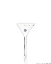 Borosil® Funnels - Short Stem - Plain - 60 deg 75 MM - ISO 4798 - 3.3 Borosilicate glass 20/CS - SolventWaste.com