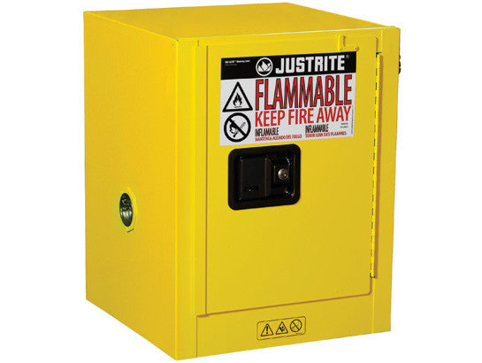Sure-Grip® EX Countertop Flammable Safety Cabinet, Cap. 4 gallons, 1 shelf, 1 m/c door - SolventWaste.com