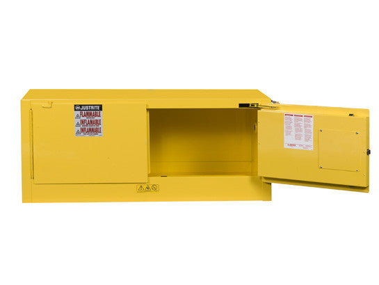Sure-Grip® EX Piggyback Flammable Safety Cabinet, Cap. 12 gallons, 2 self-close doors - SolventWaste.com