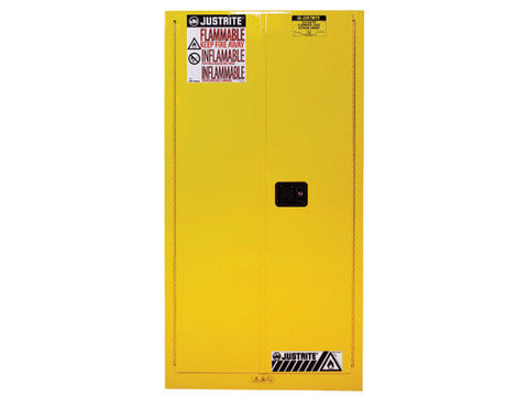Sure-Grip® EX Flammable Safety Cabinet, Cap. 60 gallons, 2 shelves, 2 self-close doors - SolventWaste.com