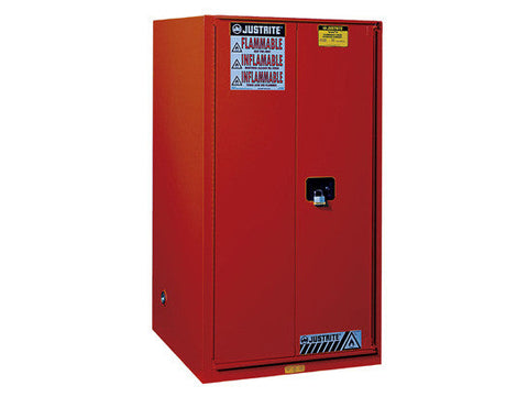 Sure-Grip® EX Combustibles Safety Cabinet for paint and ink, Cap. 96 gal., 5 shelves, 2 s/c doors - SolventWaste.com