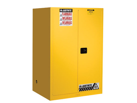 Sure-Grip® EX Flammable Safety Cabinet, Cap. 90 gallons, 2 shelves, 2 self-close doors - SolventWaste.com