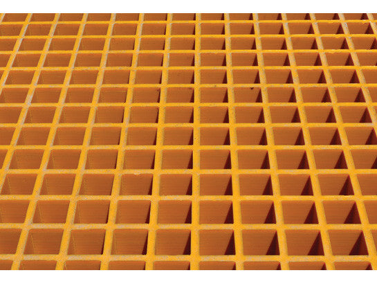 Fiberglass Floor Grating with Sump Liner, 4 Drum Locker - SolventWaste.com