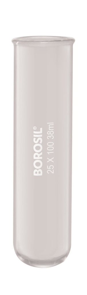 Borosil® Tubes - Test - Reusable - Beaded Rim - 15mL - 15mm x 150mm (OD x H) - CS/800 - SolventWaste.com