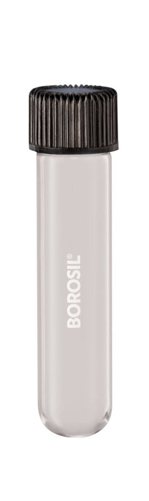 Borosil® Tubes - Culture - Round Bottom - Clear - PTFE-Lined PP Screw Caps - 150mL - CS/50 - SolventWaste.com