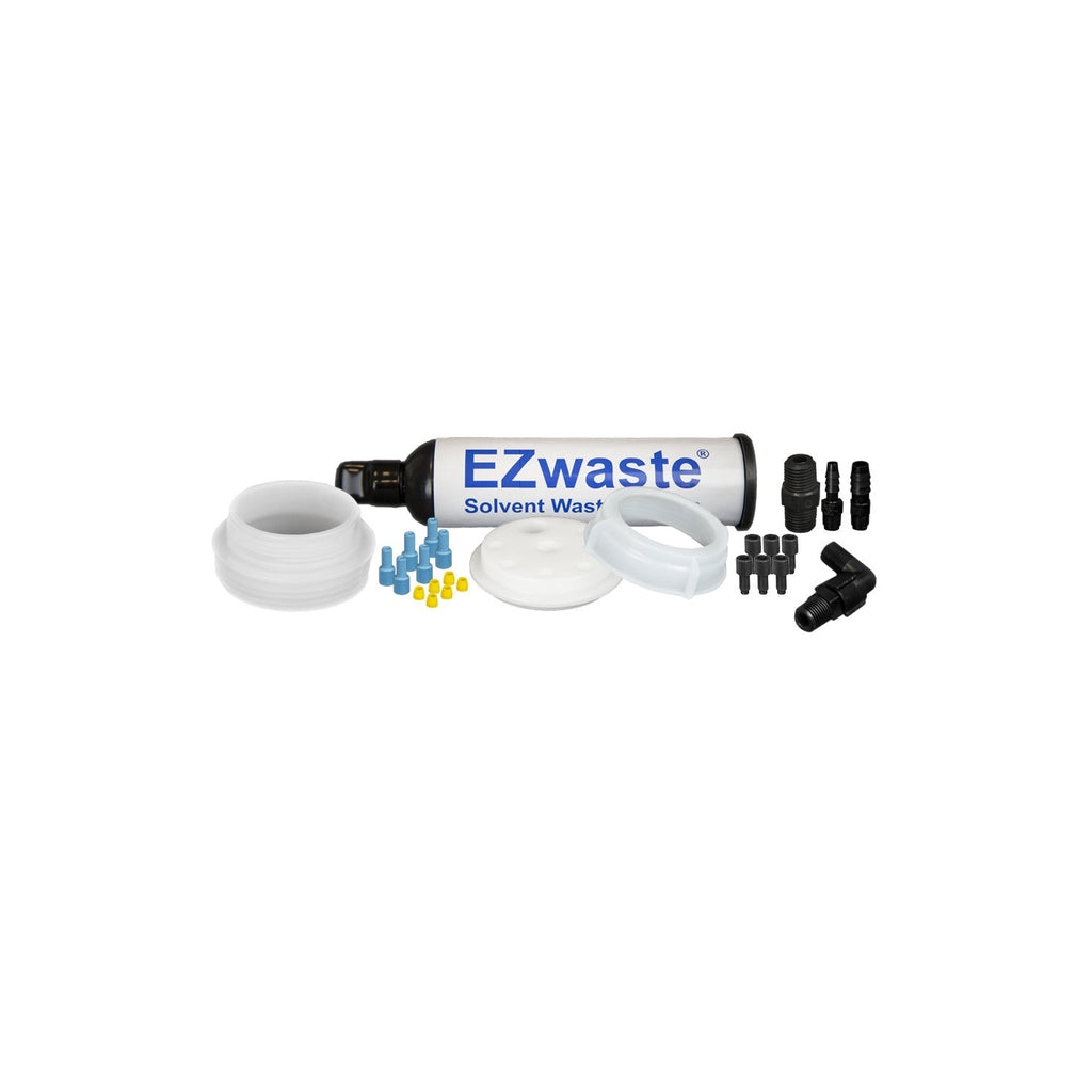 EZWaste® UN/DOT Filter Kit,VersaCap® 70S w/ Threaded Adapter, 6 Ports for 1/8” OD Tubing, 1 Port for 1/4" or 3/8" HB Adapter - SolventWaste.com
