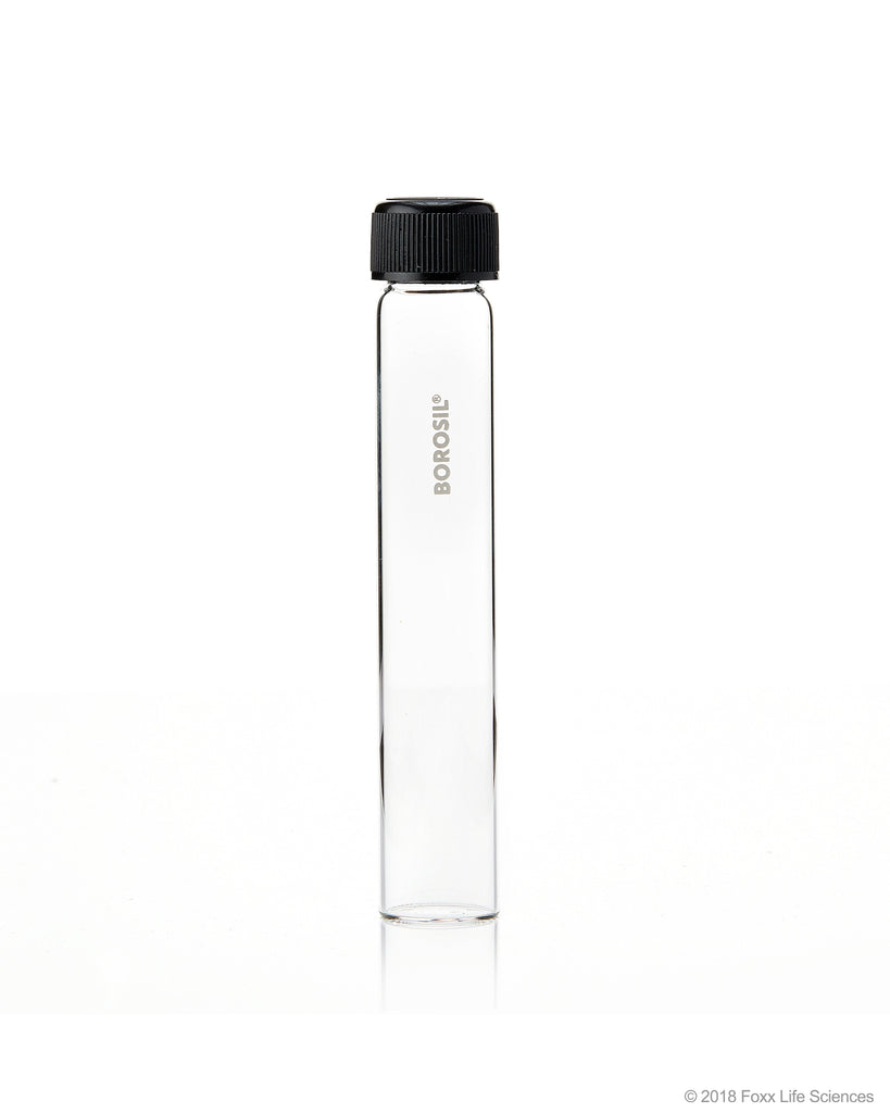 Borosil® Culture Tubes Media Flat Bottom PP cap with Liner 50 mL Borosilicate CS/50 - SolventWaste.com