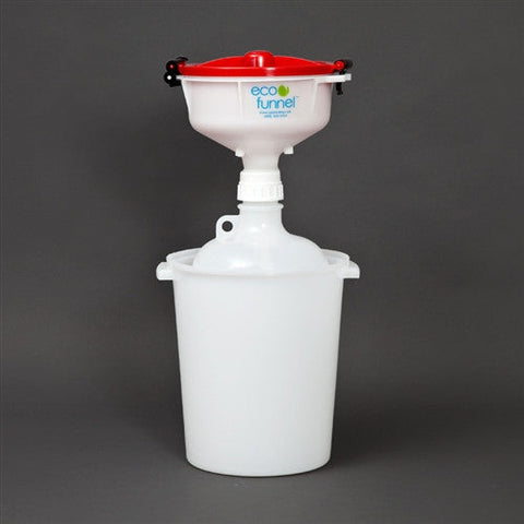 8" ECO Funnel System, 8 Liter, 53mm, Secondary Container - SolventWaste.com
