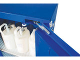 Sure-Grip® EX Deep Slimline Hazardous Material Safety Cabinet, Cap. 54 gal. 3 shlvs 1 s/c dr - SolventWaste.com