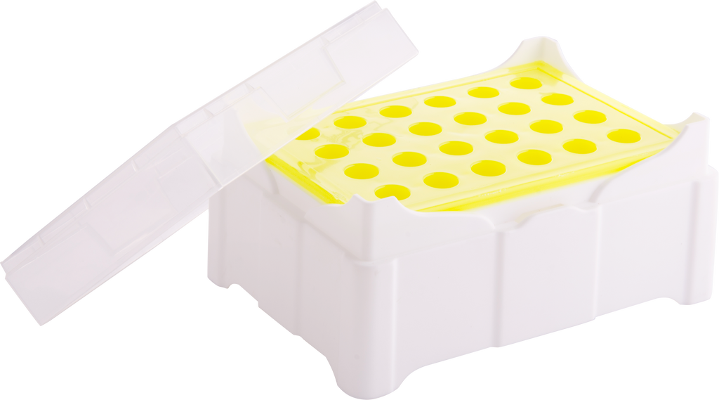 Abdos MCT Freezer Color Change Racks, Polypropylene (PP) with 24 Places in a 6 X 4 Array, 1/EA