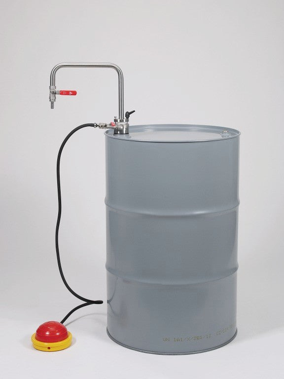 Solvent pump foot operated, discharge tube, 95cm - SolventWaste.com