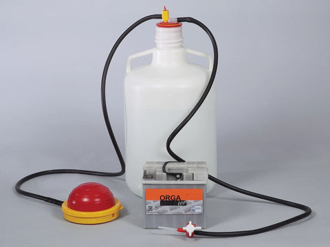 OTAL battery foot pump, PP/PVC, tube Ø 12 mm - SolventWaste.com