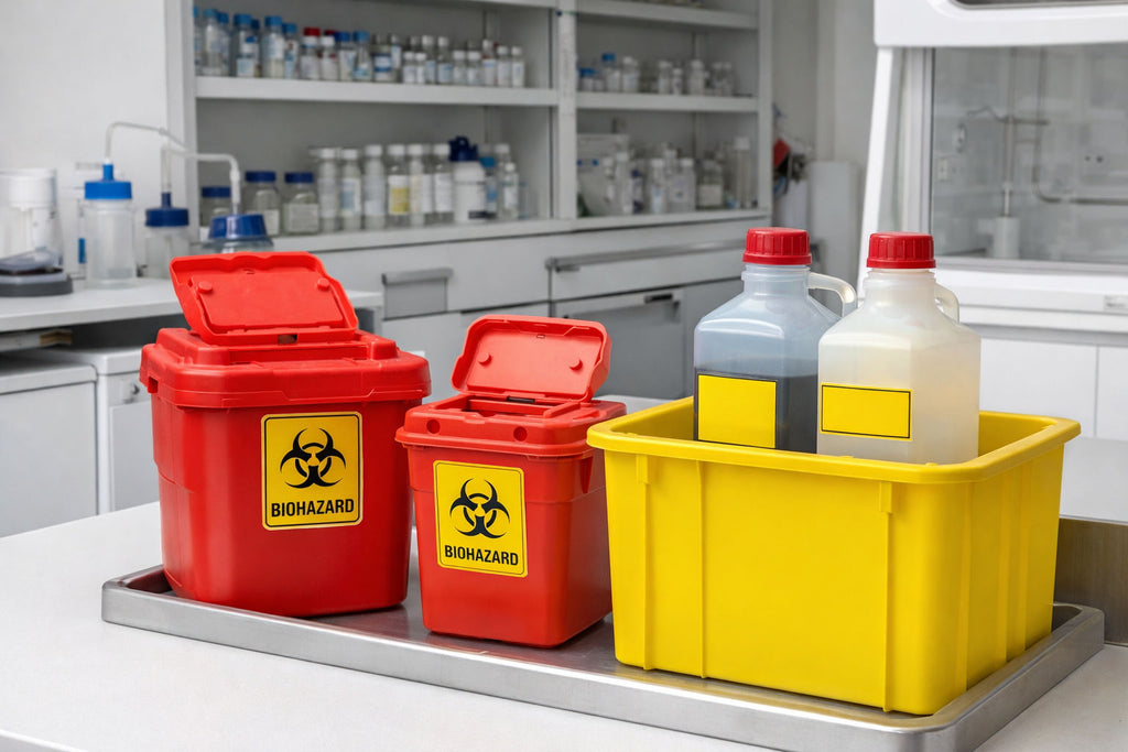 Common Waste Disposal Container Types Used in Laboratories