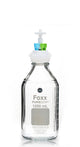 HPLC Solvent Reservoir Bottle Assembly, GL45, 1L Clear, Class VI Polytetrafluoroethylene (PTFE) Adapter,  6 Ports for 3.2mm(1/8") and/or 1.6mm(1/16") OD Tubing