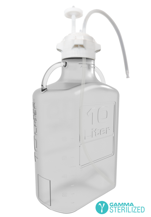 EZBio® Single Use Carboy Assembly, 10L, PETG, VersaCap® 83B, TPE Tubing w/ Dip Tube, Gamma Sterilized, 1/EA | img_1 | Foxx Life Sciences Global | shopfls.com