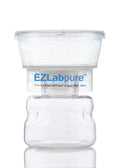 Clear container with EZLabpure branding on a white background