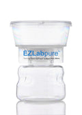 Clear container with EZLabpure branding on a white background