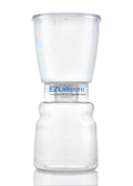 Clear plastic container with EZLabpure branding on a white background